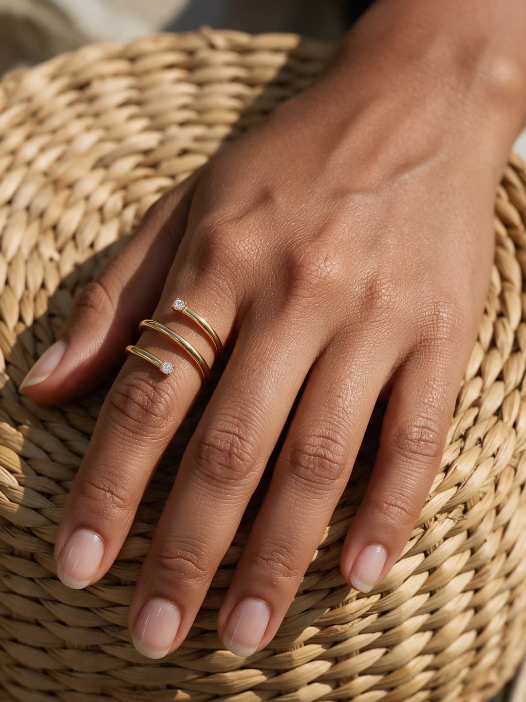 Anel Espiral Micro Zircônia Ouro