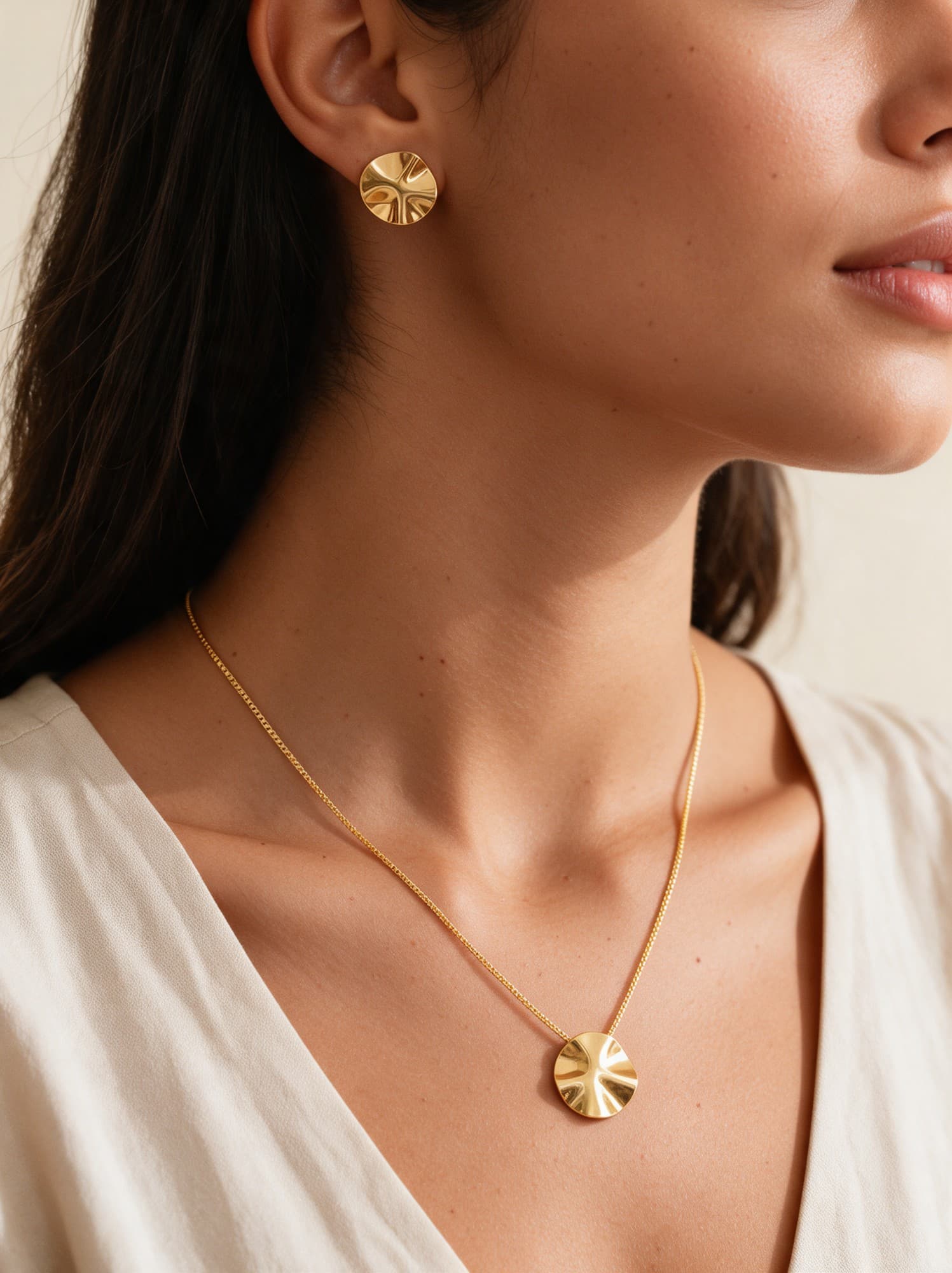 Conjunto Redondo Orgânico Ouro