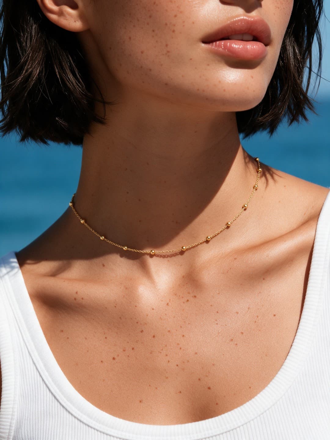 Choker Bolinhas Ouro